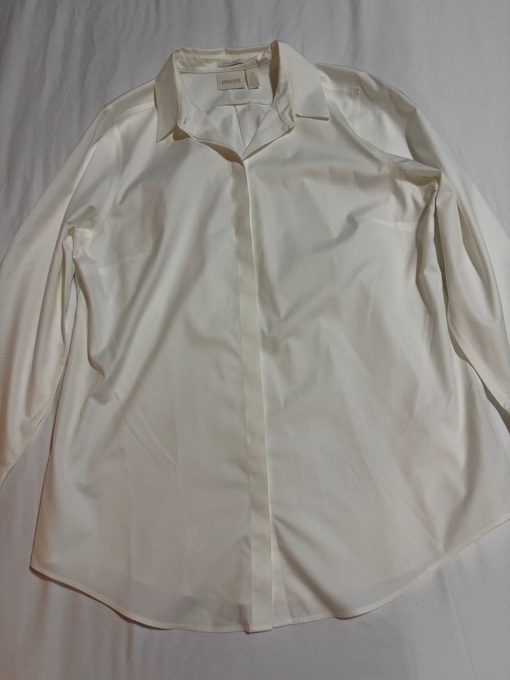 Chico's white Button-Front Dress Shirt